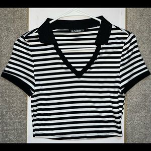 SHEIN striped crop top